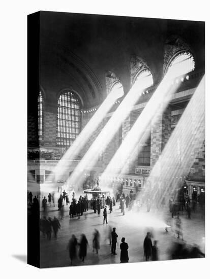 Sunbeams in Grand Central Station-null-Stretched Canvas