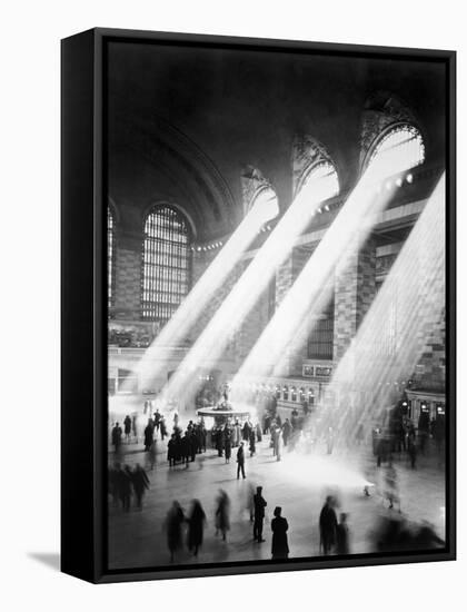 Sunbeams in Grand Central Station-null-Framed Stretched Canvas