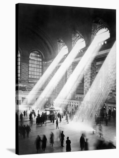 Sunbeams in Grand Central Station-null-Stretched Canvas