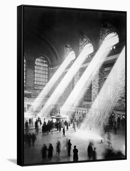 Sunbeams in Grand Central Station-null-Framed Stretched Canvas