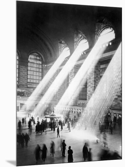 Sunbeams in Grand Central Station-null-Mounted Photographic Print