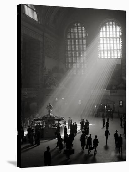 Sunbeams Streaming into Grand Central Station, NYC-Philip Gendreau-Stretched Canvas