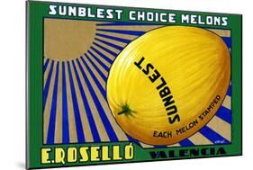 Sunblest Choice Melons-Carol-Mounted Art Print