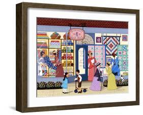 Sunbonnet Quilt Shop-Sheila Lee-Framed Giclee Print