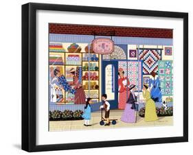 Sunbonnet Quilt Shop-Sheila Lee-Framed Giclee Print