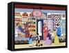 Sunbonnet Quilt Shop-Sheila Lee-Framed Stretched Canvas