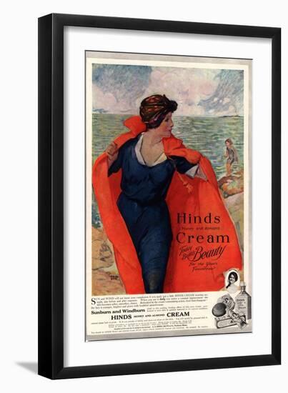 Sunburn Windburn Hinds Cream Skin Care Skincare, UK, 1920-null-Framed Giclee Print