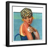 "Sunburned Sunbather,"July 6, 1929-Penrhyn Stanlaws-Framed Giclee Print