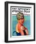 "Sunburned Sunbather," Saturday Evening Post Cover, July 6, 1929-Penrhyn Stanlaws-Framed Giclee Print