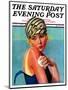 "Sunburned Sunbather," Saturday Evening Post Cover, July 6, 1929-Penrhyn Stanlaws-Mounted Giclee Print