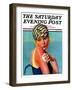 "Sunburned Sunbather," Saturday Evening Post Cover, July 6, 1929-Penrhyn Stanlaws-Framed Premium Giclee Print