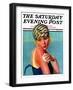 "Sunburned Sunbather," Saturday Evening Post Cover, July 6, 1929-Penrhyn Stanlaws-Framed Premium Giclee Print