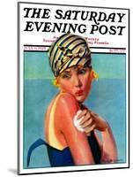 "Sunburned Sunbather," Saturday Evening Post Cover, July 6, 1929-Penrhyn Stanlaws-Mounted Giclee Print