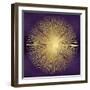 Sunburst Gold on Purple I-Abby Young-Framed Art Print
