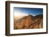 Sunburst on colorful larches during fall season, Alpe Arcoglio Valmalenco, Valtellina-Roberto Moiola-Framed Photographic Print