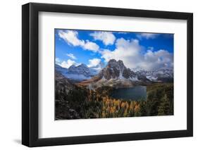 Sunburst Peak Sunrise-Hong Zeng-Framed Photographic Print