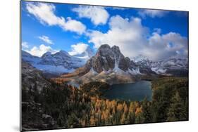 Sunburst Peak Sunrise-Hong Zeng-Mounted Photographic Print