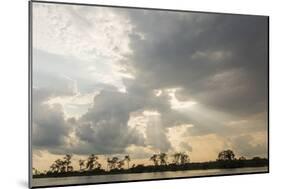 Sunburst through clouds on the Pacaya River, Upper Amazon River Basin, Loreto, Peru, South America-Michael Nolan-Mounted Photographic Print