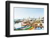 Sunda Kelapa Old Harbour with Fishing Boats, Ship and Docks in Jakarta, Indonesia-Kzenon-Framed Photographic Print