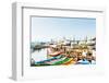 Sunda Kelapa Old Harbour with Fishing Boats, Ship and Docks in Jakarta, Indonesia-Kzenon-Framed Photographic Print