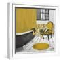 Sundance Bath I (Yellow)-Elizabeth Medley-Framed Art Print