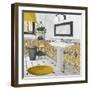 Sundance Bath II (Yellow)-Elizabeth Medley-Framed Art Print