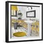 Sundance Bath II (Yellow)-Elizabeth Medley-Framed Art Print