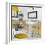 Sundance Bath II (Yellow)-Elizabeth Medley-Framed Art Print