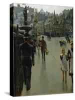 Sunday Afternoon in London-Telemaco Signorini-Stretched Canvas