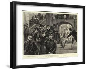 Sunday Afternoon in Paris, Visitors at the Louvre-Charles Paul Renouard-Framed Giclee Print