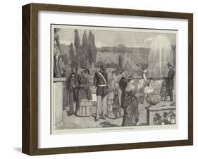 Sunday Afternoon in the Garden of Sans Souci, Potsdam-null-Framed Giclee Print