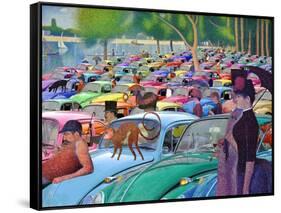 Sunday Afternoon, Looking for the Car-Barry Kite-Framed Stretched Canvas