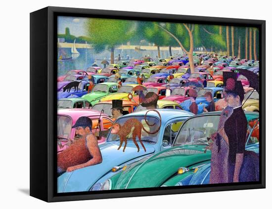 Sunday Afternoon, Looking for the Car-Barry Kite-Framed Stretched Canvas