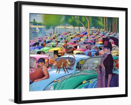 Sunday Afternoon, Looking for the Car-Barry Kite-Framed Art Print