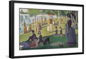 Sunday Afternoon on the Island of Grand Jatte 1864-6-Georges Seurat-Framed Art Print