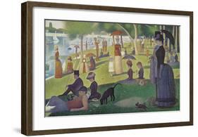 Sunday Afternoon on the Island of Grand Jatte 1864-6-Georges Seurat-Framed Art Print