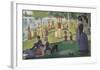 Sunday Afternoon on the Island of Grand Jatte 1864-6-Georges Seurat-Framed Art Print
