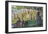 Sunday Afternoon on the Island of Grand Jatte 1864-6-Georges Seurat-Framed Giclee Print