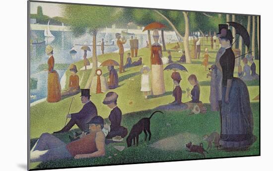 Sunday Afternoon on the Island of Grand Jatte 1864-6-Georges Seurat-Mounted Giclee Print