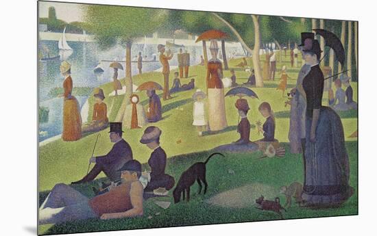 Sunday Afternoon on the Island of Grand Jatte 1864-6-Georges Seurat-Mounted Giclee Print