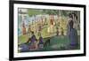 Sunday Afternoon on the Island of Grand Jatte 1864-6-Georges Seurat-Framed Giclee Print