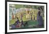 Sunday Afternoon on the Island of Grand Jatte 1864-6-Georges Seurat-Framed Giclee Print