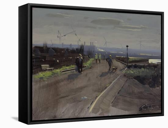 Sunday Afternoon, Severn Beach, November-Tom Hughes-Framed Stretched Canvas