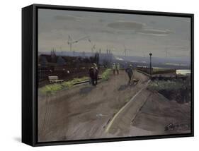 Sunday Afternoon, Severn Beach, November-Tom Hughes-Framed Stretched Canvas