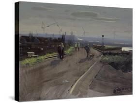 Sunday Afternoon, Severn Beach, November-Tom Hughes-Stretched Canvas