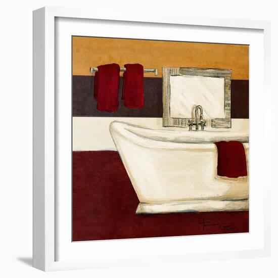 Sunday Bath in Red I-Hakimipour-ritter-Framed Art Print