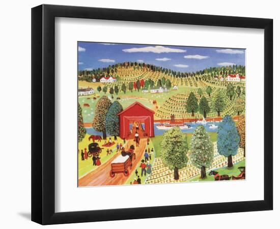 Sunday by the River-unknown Rodko-Framed Art Print