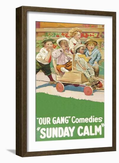 Sunday Calm - "Our Gang"-null-Framed Art Print