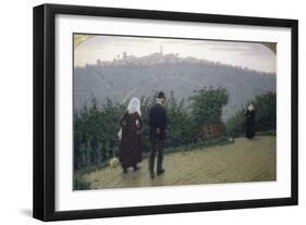 Sunday Dawn, 1915-Angelo Morbelli-Framed Giclee Print