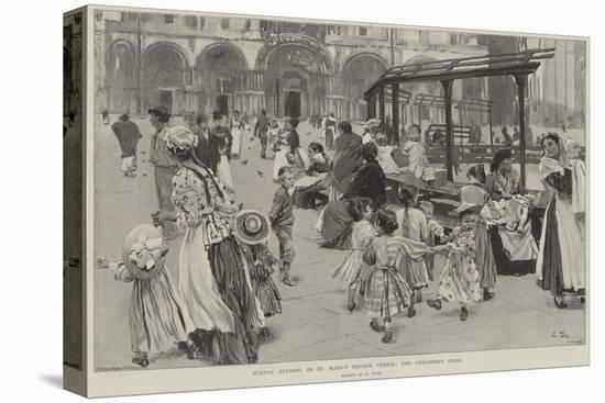 Sunday Evening in St Mark's Square, Venice, the Children's Hour-null-Stretched Canvas